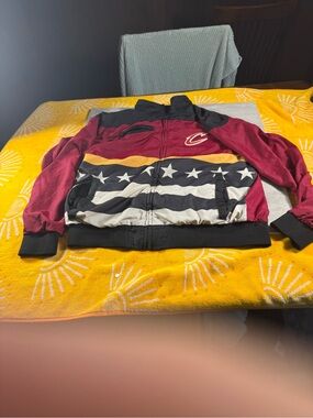 NBA Kids Maroon, Black, Gold & White Star Stripe Zip Jacket